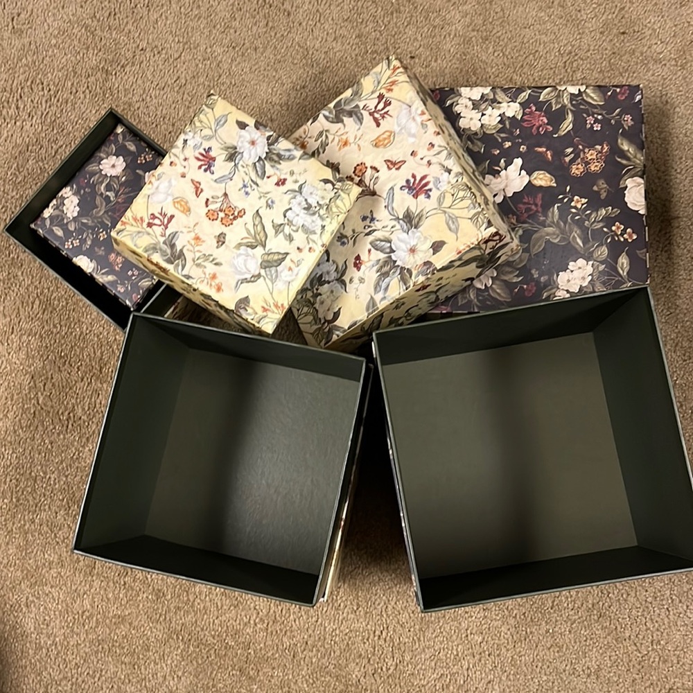 Set of 5 fit inside fancy decor boxes